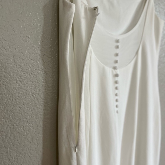Blessed Romance White Sleeveless Button Back Mermaid Maxi Dress - Picture 7 of 7